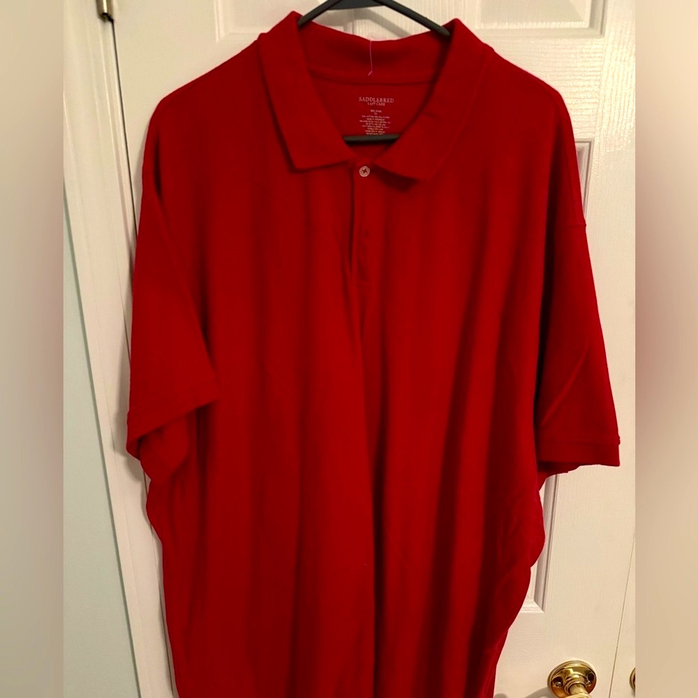 Classic Red Polo Shirt with Short Sleeves